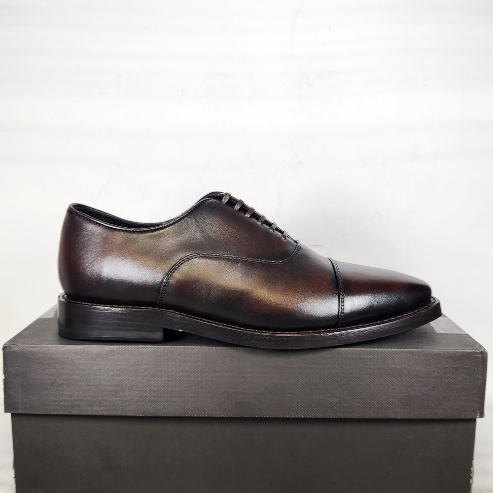 Thursday Boot Co Executive Oxford Mens Size 8.5 Black Coffee Leather Cap Toe